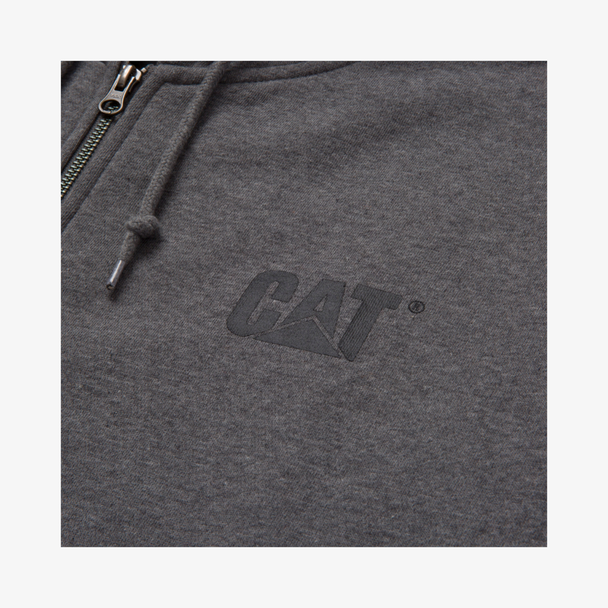 Full Zip Banner Hoodie grey