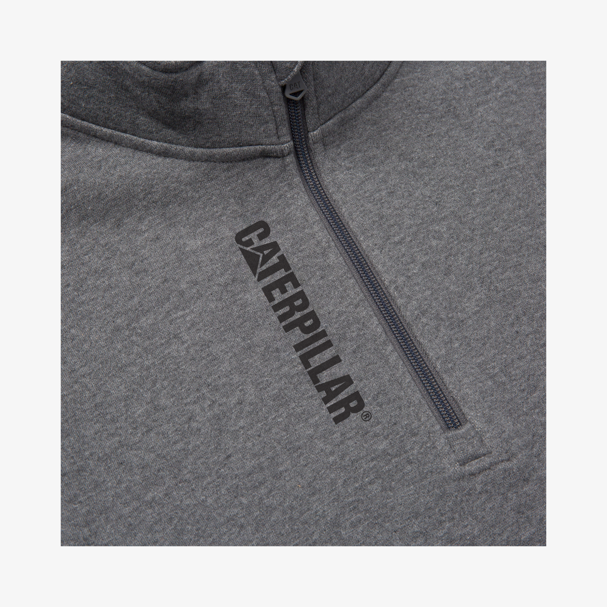 Midweight Quarter Zip Sweater grau