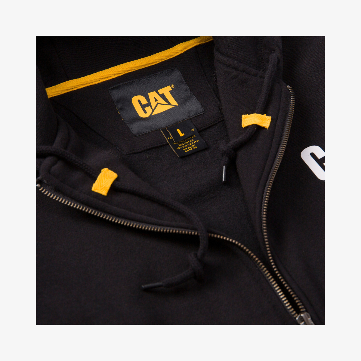 Full Zip Hoodie schwarz