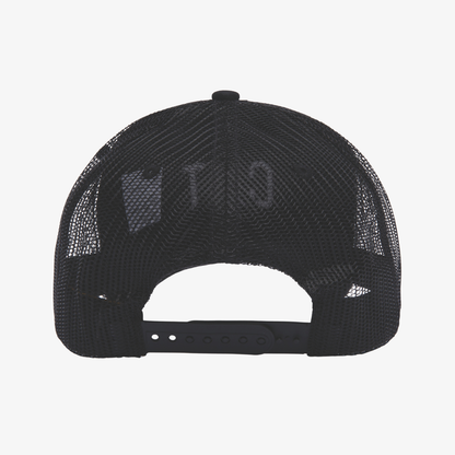 Cap Raised Logo Mesh black