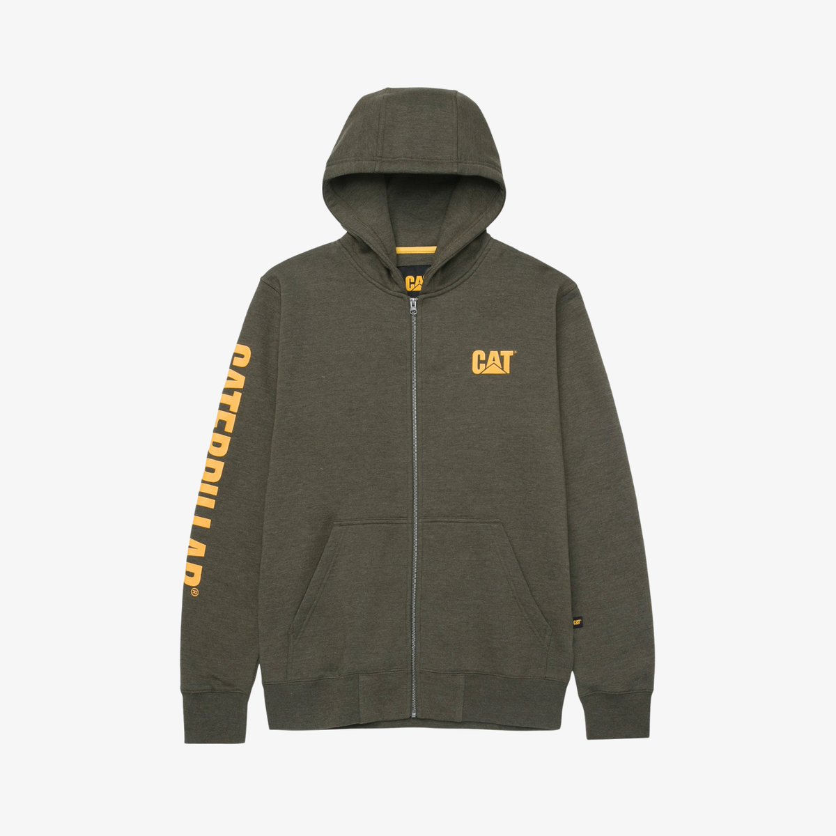 Full Zip Banner Hoodie army moss