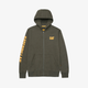 Full Zip Banner Hoodie army moss