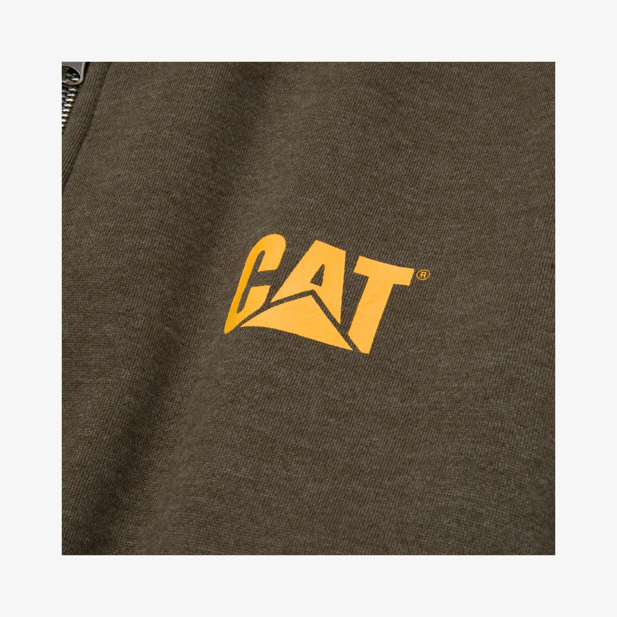 Full Zip Banner Hoodie army moss