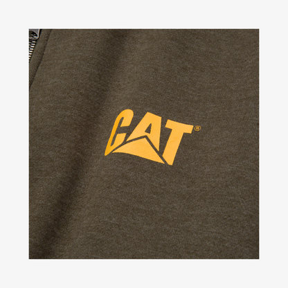 Full Zip Banner Hoodie army moss