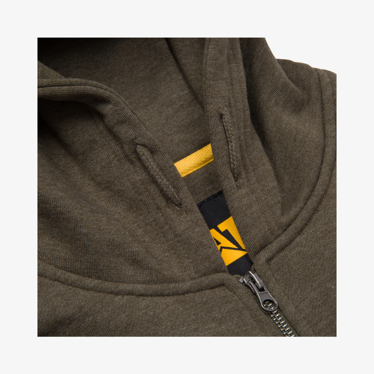 Full Zip Banner Hoodie army moss