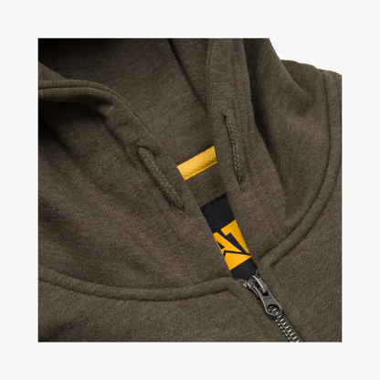 Full Zip Banner Hoodie army moss