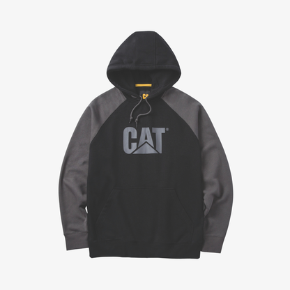 Hoodie Colorblock Raglan grau