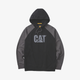 Hoodie Colorblock Raglan grau