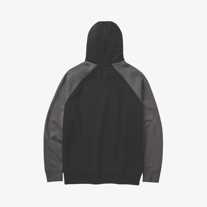 Hoodie Colorblock Raglan grau