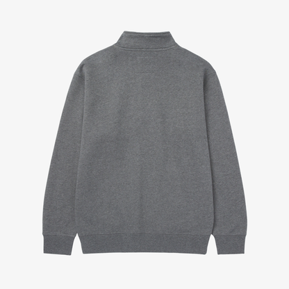 Midweight Quarter Zip Sweater grau