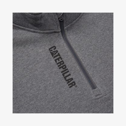 Midweight Quarter Zip Sweater grau